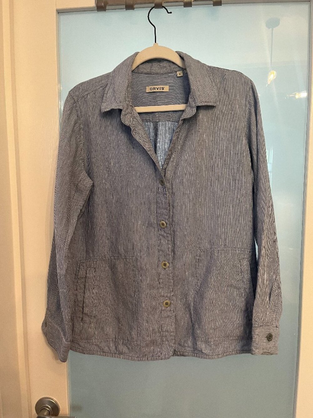 Orvis - Long Sleeve Button Front 100% Linen - Small